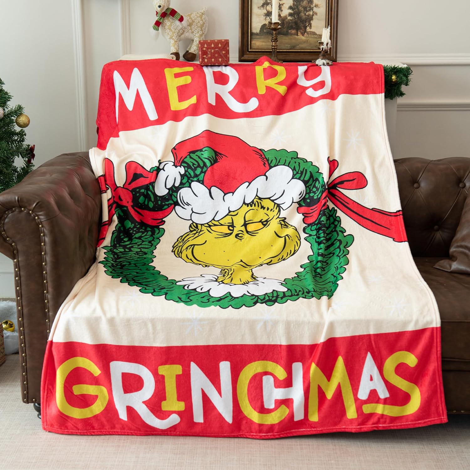 LOSIVISHE Grinch Blanket for Christmas 50" x 70", Ultra