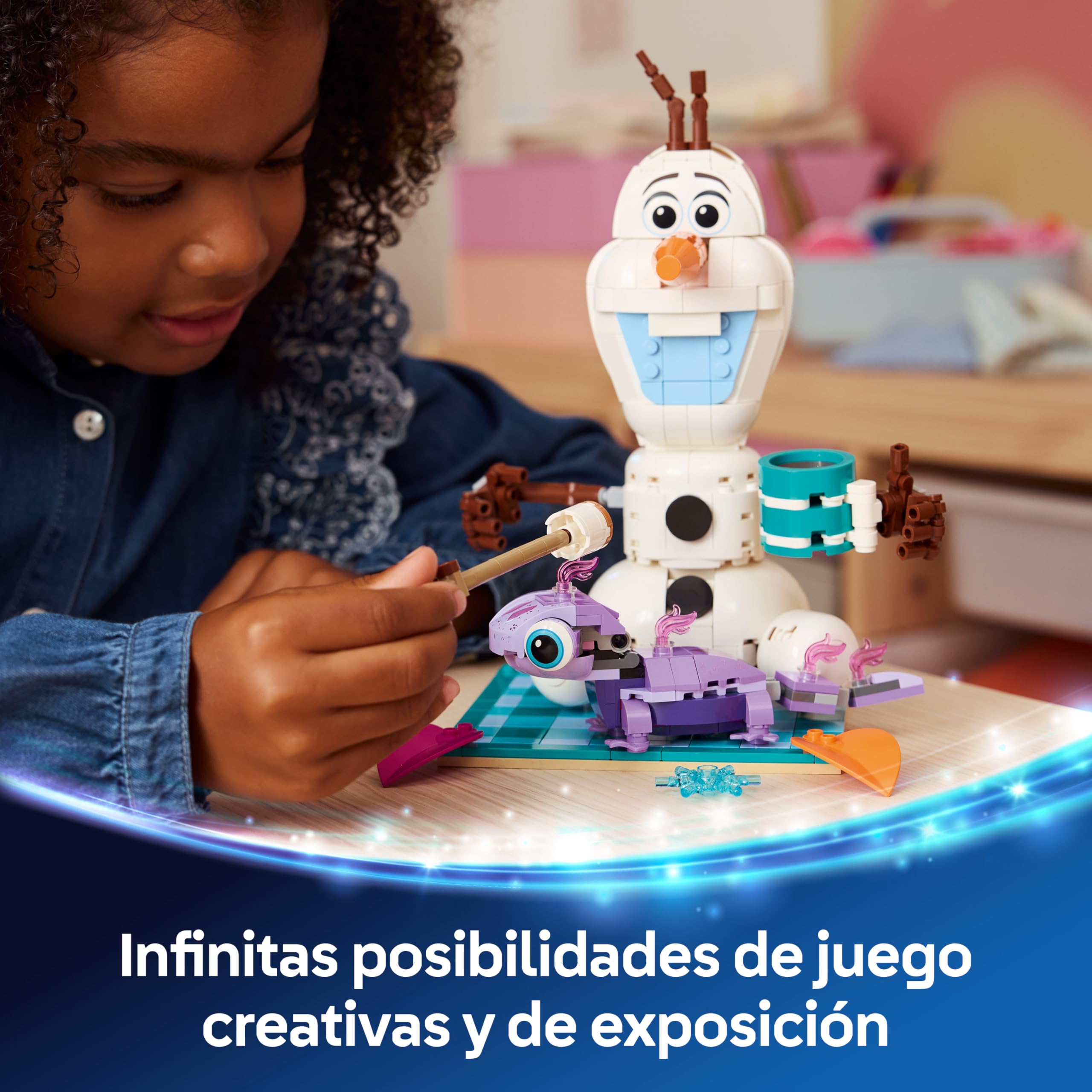 LEGO | Disney Frozen Divertido Pícnic de Olaf y Bruni de Juguete - Figura de Muñeco de Nieve con Mantel y Accesorios de Pícnic - Decoración del Dormitorio - Regalo para Niñas de 7+ Años y Fans - 43287