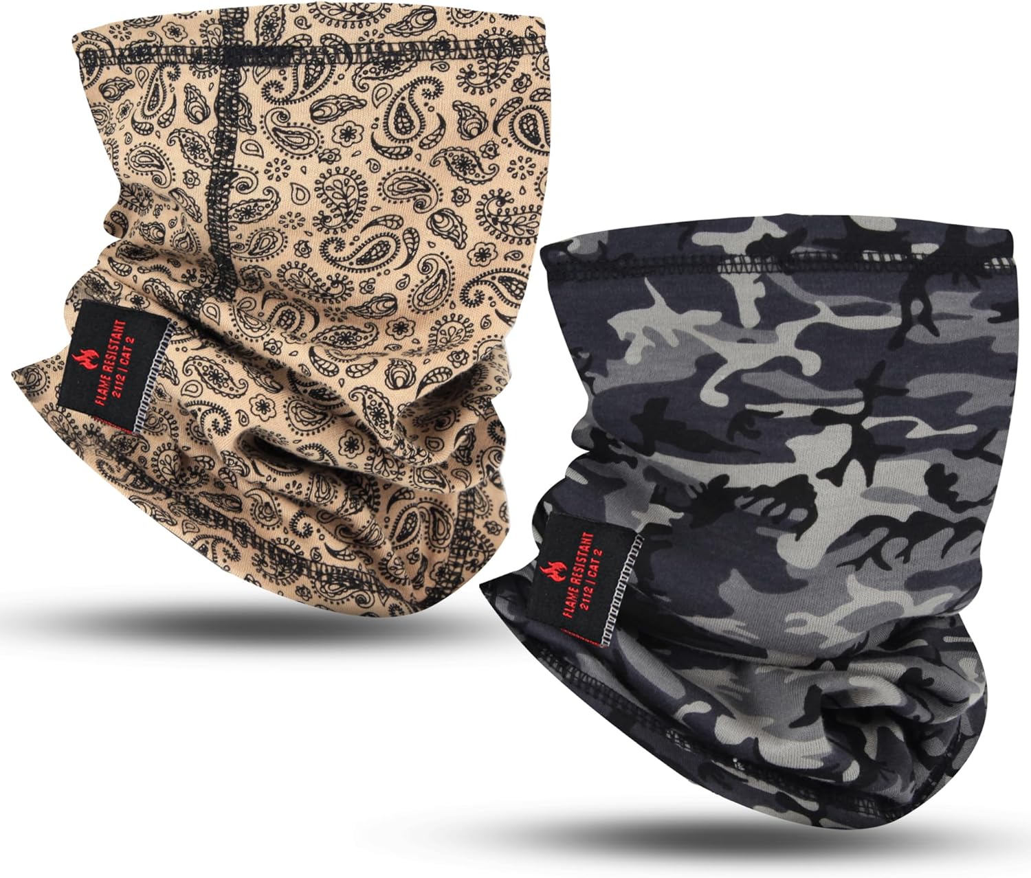 FR Neck Gaiter Fire Resistant Face Mask for Emergency Prep, Wildfire Safety – Moisture-Wicking Cotton ASTM Certified