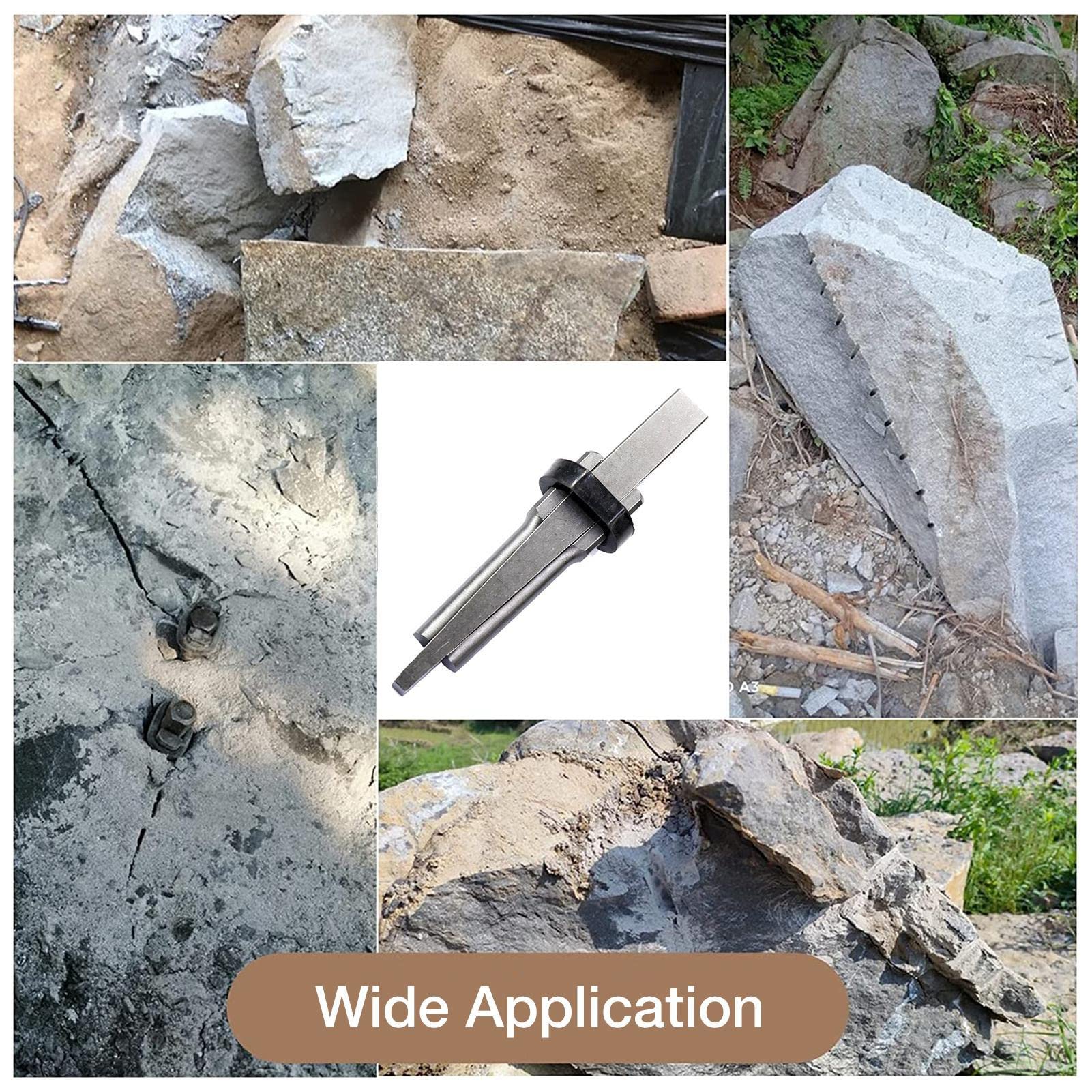 Dischi a cuneo e molla | Cuneo in metallo – Strumenti per taglio di pietra per granito, cemento, , rocce, rocce vulcaniche, rocce calcaree