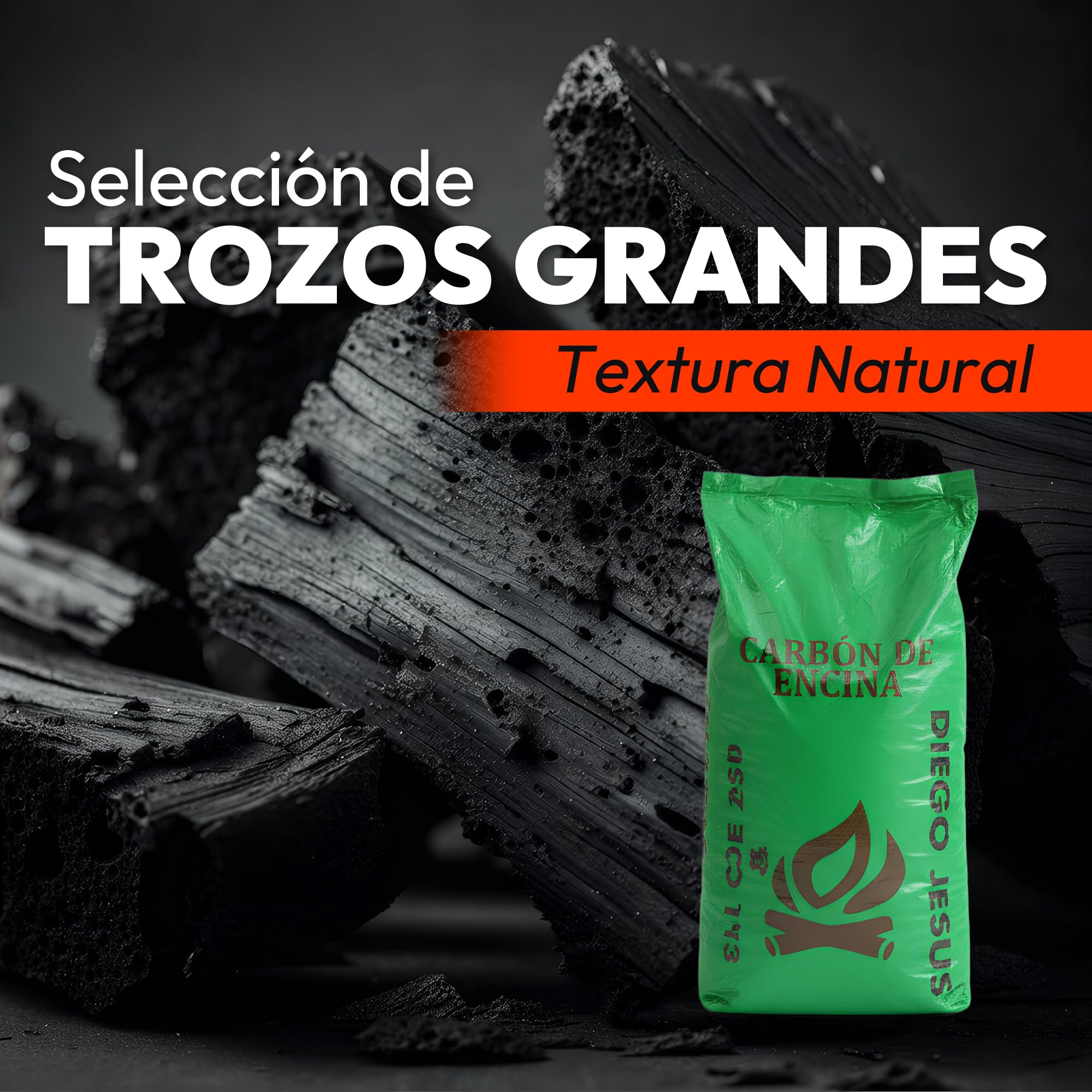Carbon Vegetal Natural Barbacoa 15Kg Alto Poder Calorifico Encendido Rapido Larga Duracion Trozos Grandes Parrilla Grill Asado Profesional Cocina Exterior Restaurante Camping Fuego Intenso Bajo Humo — view 7