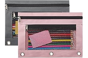 Canvas Pencil Pouch with Zipper (Pack of 2)