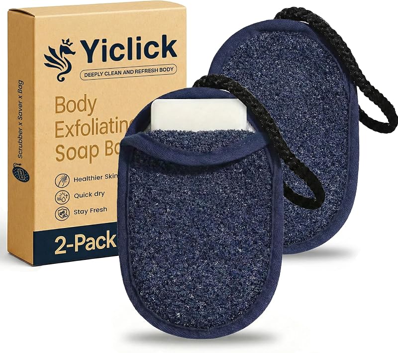 Bucha para Sabonete em Tela com Alça para Pulso Yiclick, Redonda, Pacote com 2