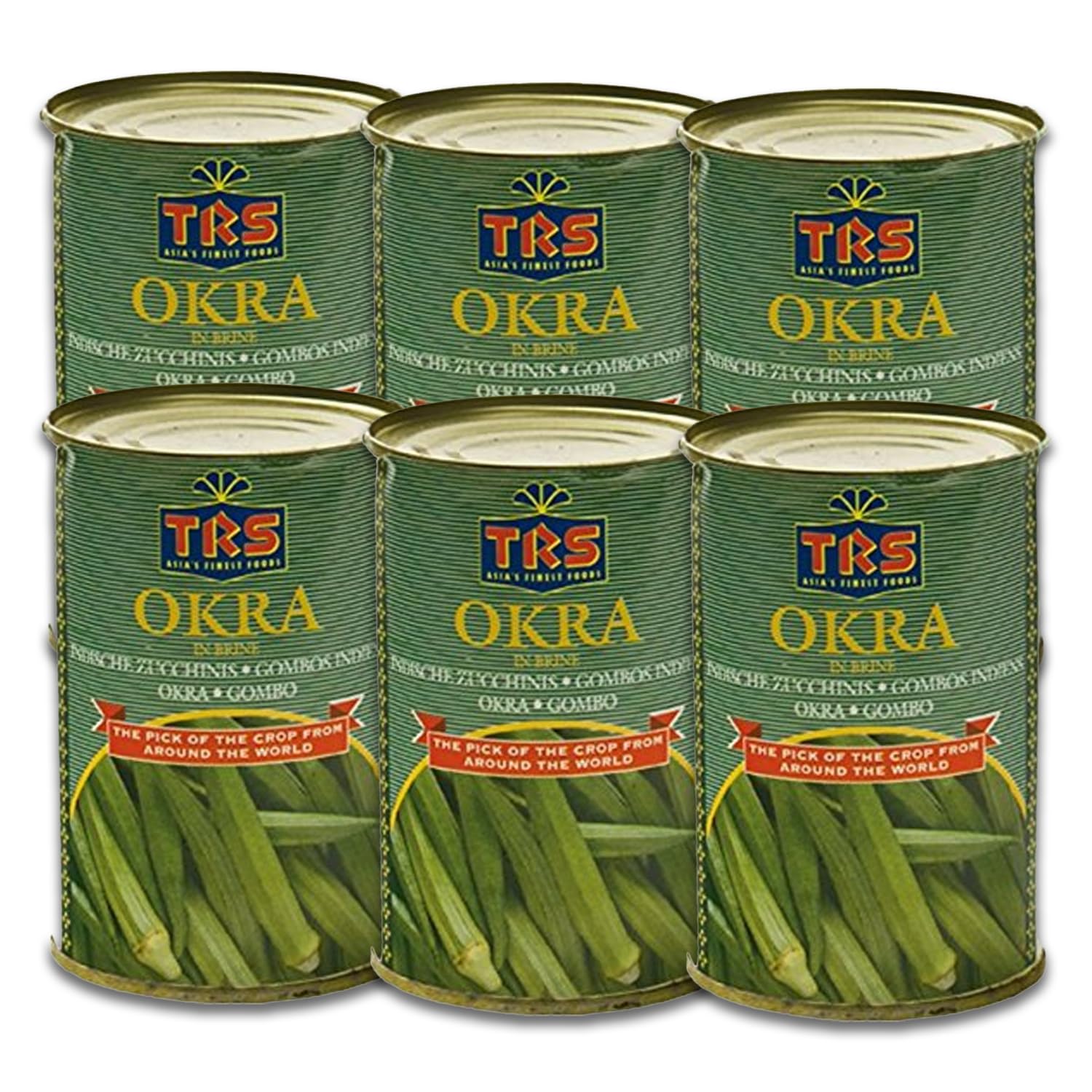 Okra Pack de 6 (400 g por bolsa) – Calabacín indio fresco precocido y sazonado con sal y ácido cítrico