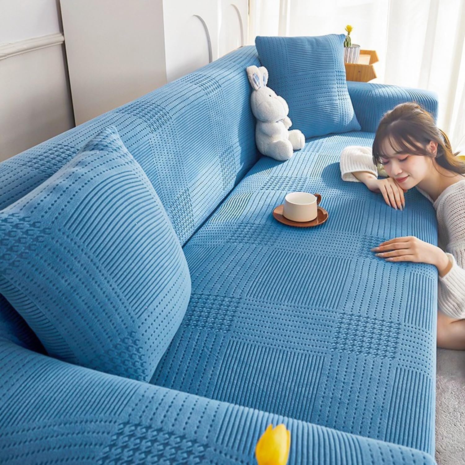 Housse extensible de canapé facile à nettoyer pour un salon propre au quotidien