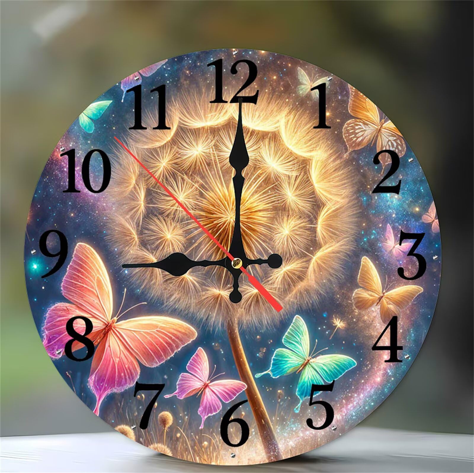 Horloge murale quartz sans tic-tac à pile pour chambre et bureau