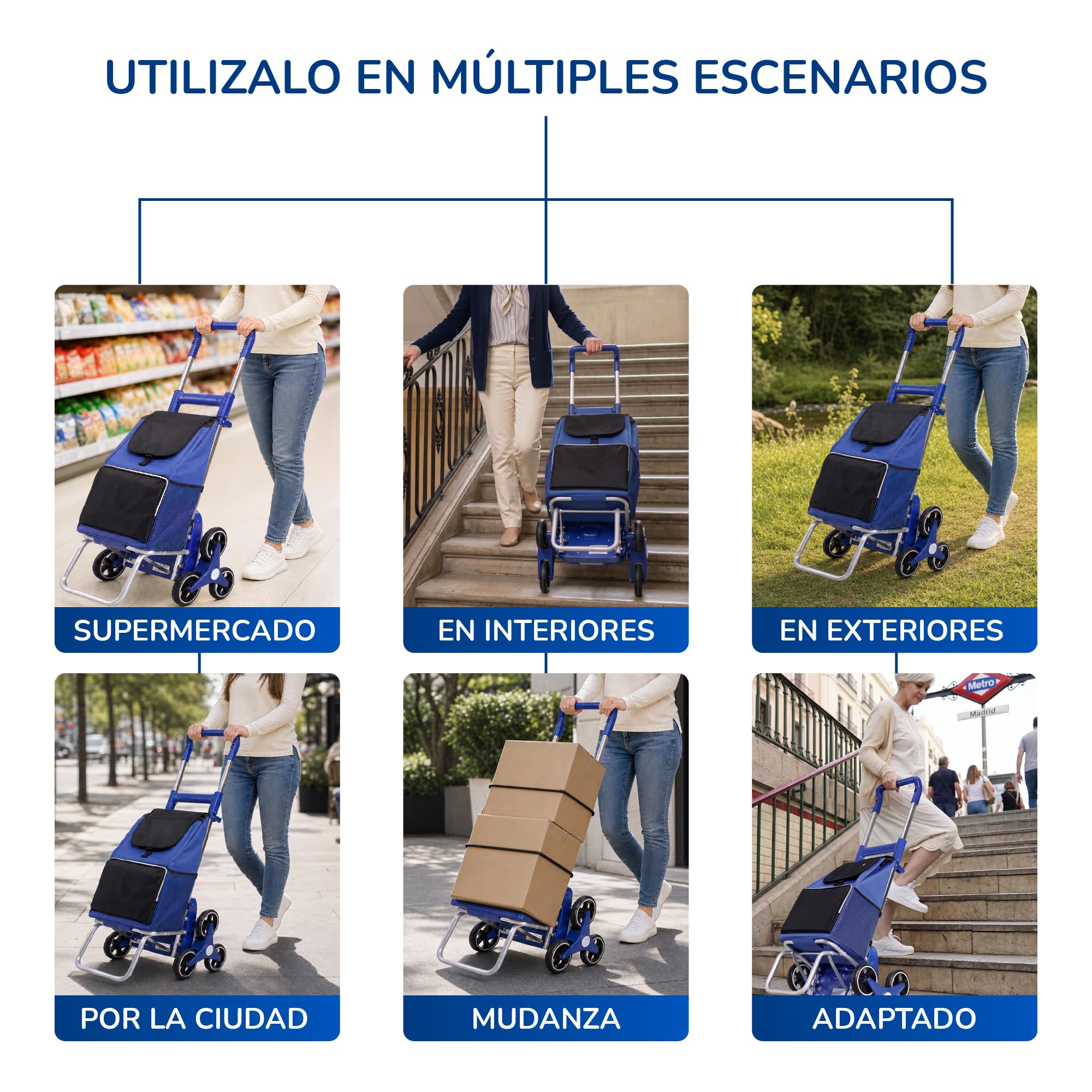 Carro de Compra Eléctrico para Subir Escaleras