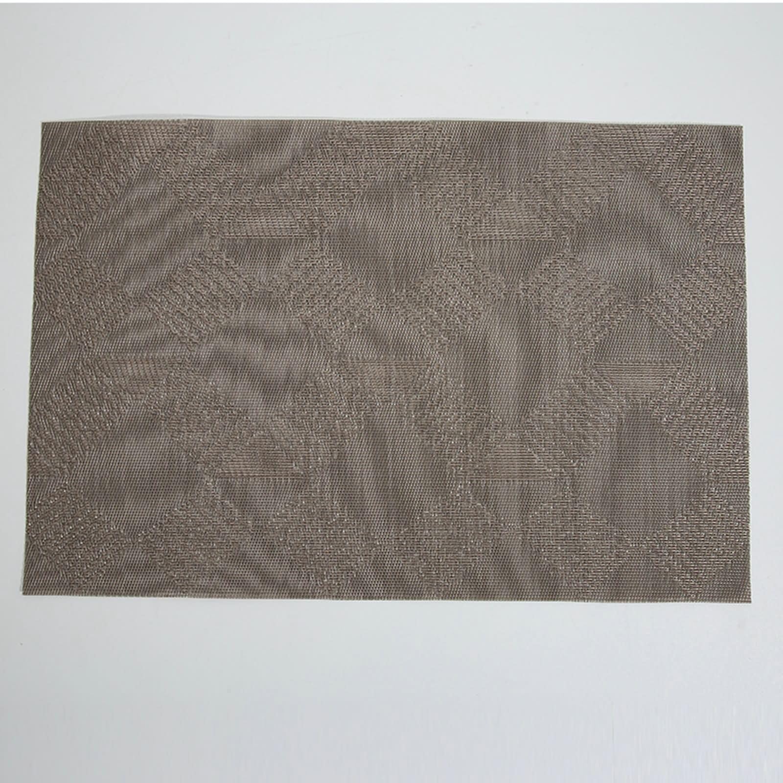 Platzsets Modern 10 Stück, 45 x 30 cm Braun Rechteck Tisch Platzset Abwaschbar 70% PVC+30% PET, Rechteck mit Raute