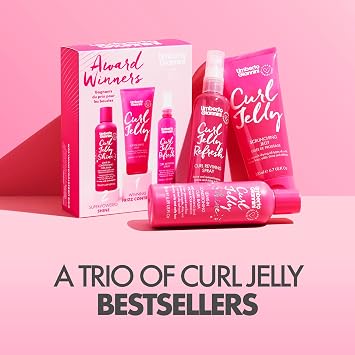Umberto Giannini Award Winners Curl Styling (150ml Curl Jelly Shine, 200ml Scrunching Jelly, 150ml Jelly Refresh) Vegan & Cruelty Free