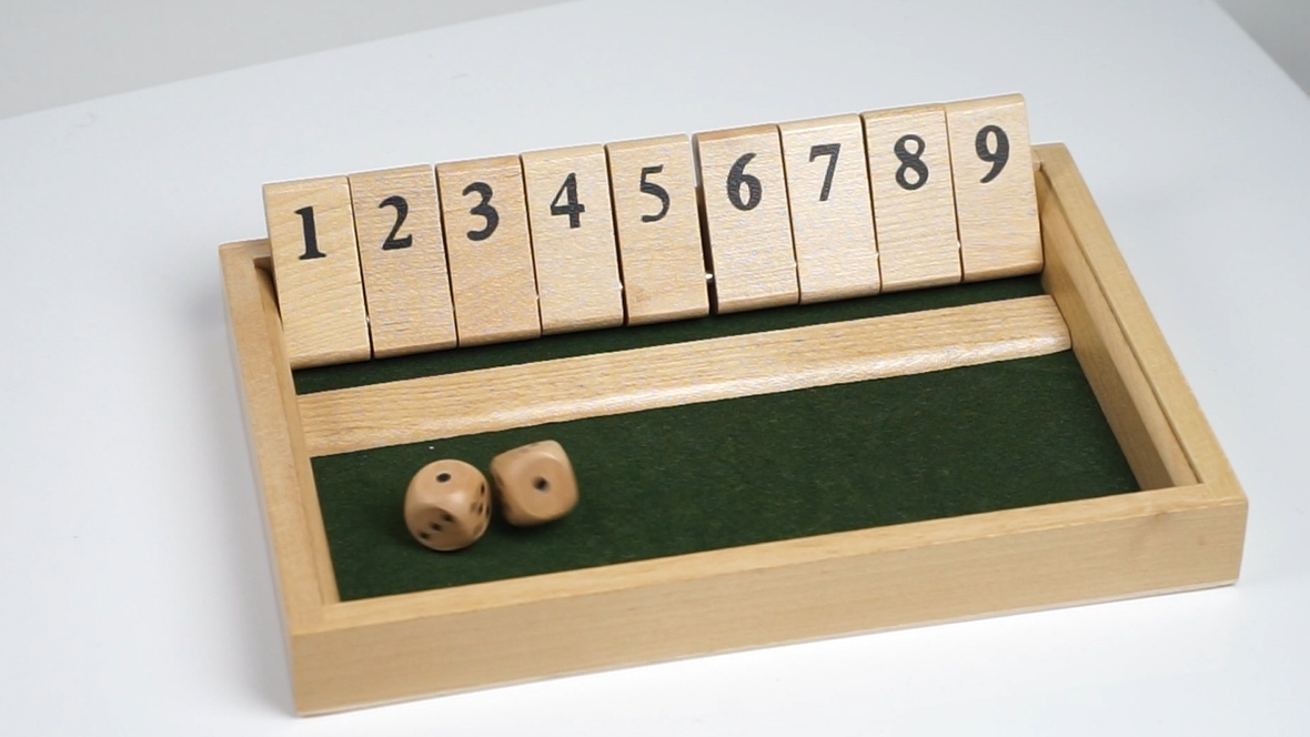 Shut The Box Brettspiel Für 4 Spieler – Holz-Mathematikspiel, Klassisches Würfelspiel Für Familie & Reisen