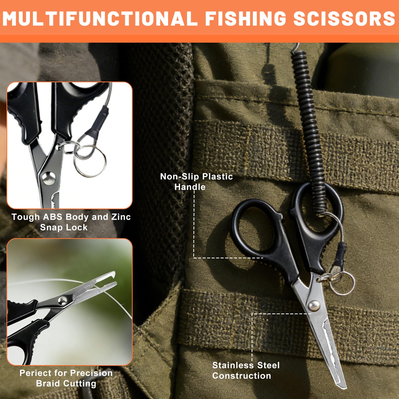 Conjunto de Pesca Completo para Principiantes y Profesionales,Kit de Accesorios de Pesca Multifuncional Que Incluye Cuchillo de Filetear,Pinza para Pesca,Agarre de Labios para Pescado