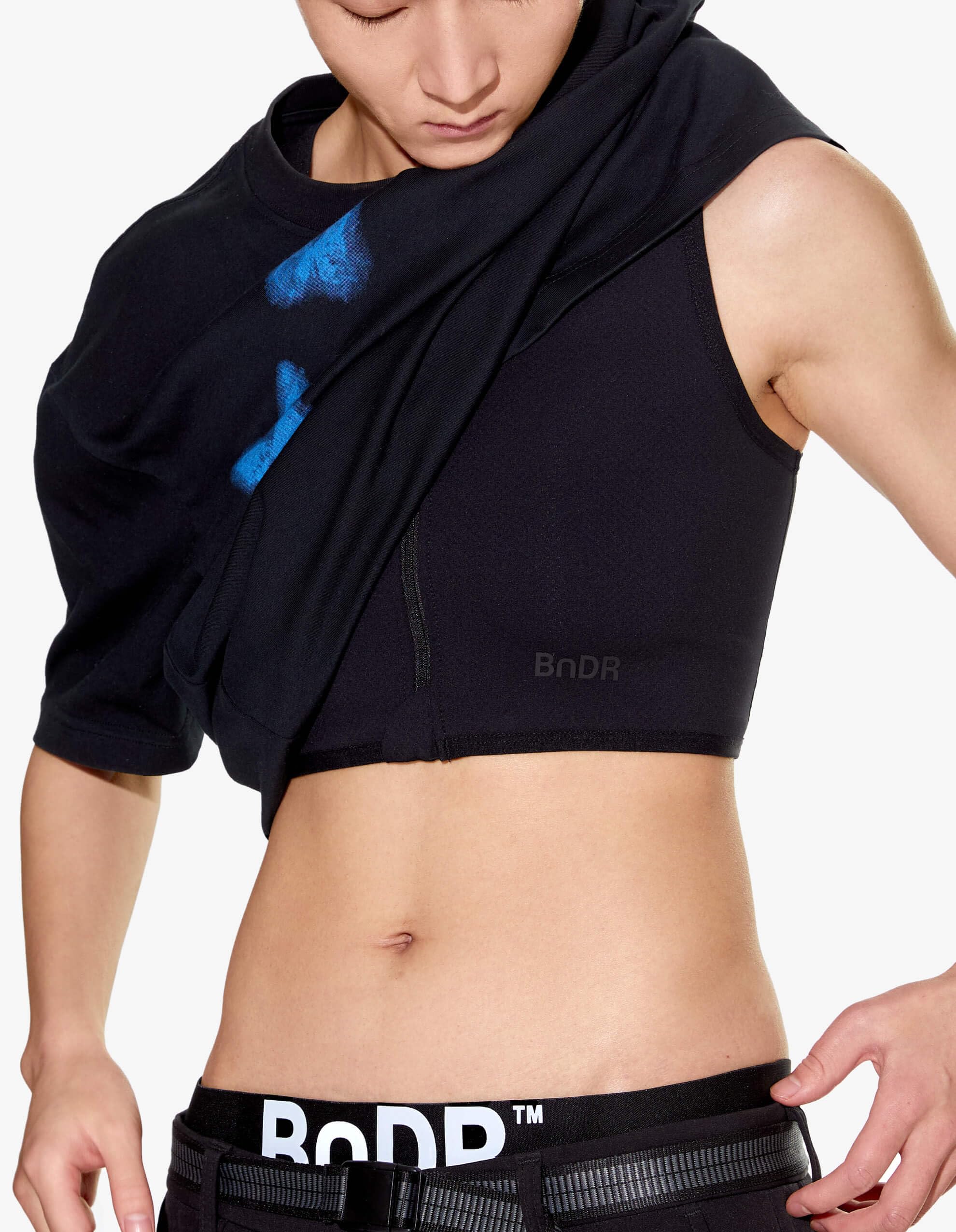 BnDR Chest Binder für FTM Transgender Pride – Kompressives Tanktop-Bustier mit Frontreißverschluss für LGBT-Tomboys, mit affirmierendem Design