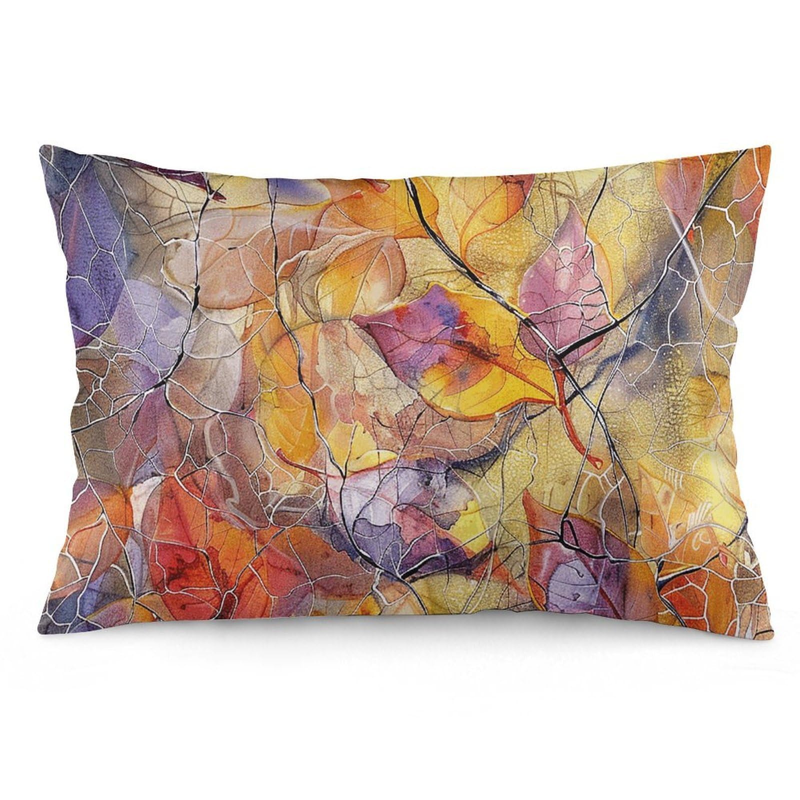NTVOWPZO 2 Pack Decoration Throw Pillow Covers 12 "x20 Pillowcases Covers Flowers and Vines Pillowcases Modern Farmhouse Home Decor Sofa Cushions Covers for Couch Bed Living Room