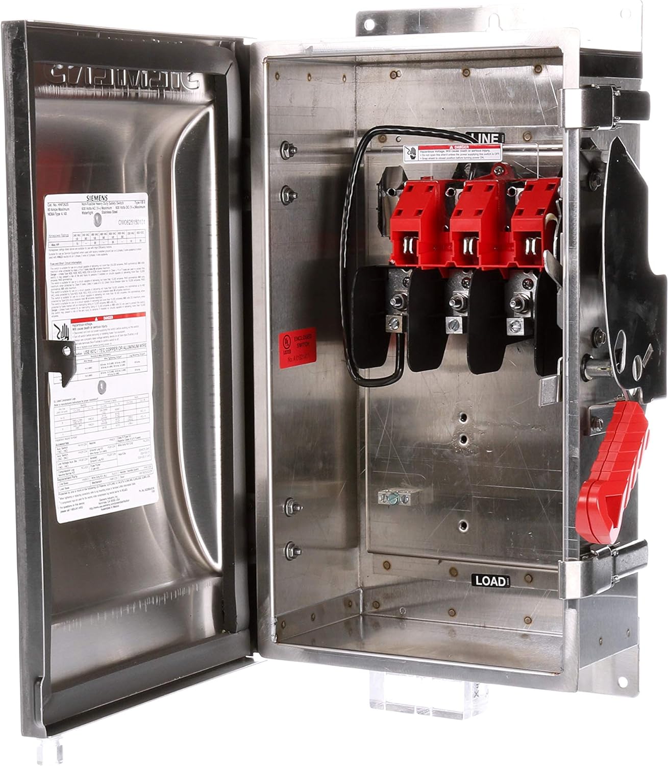 Siemens HNF262S 60-Amp 2 Pole 600-volt 2W Non-Fused Heavy Duty Safety Switches