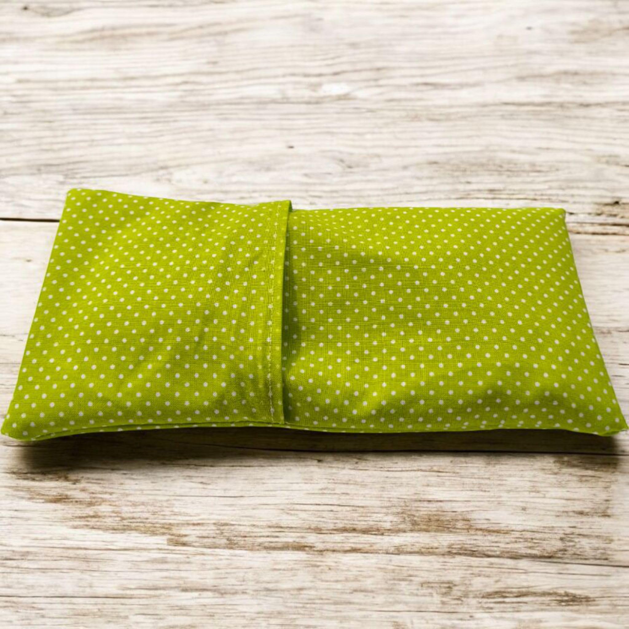 Cuscino per occhi "Verde" (1 ripieno e 1 federe lavabili) | Semi di lavanda e riso | Yoga, Meditazione, rilassamento, riposo oculare