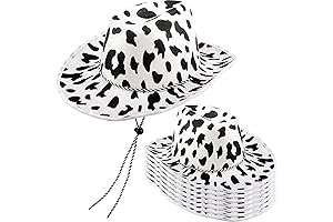 8-Pack Cow Cowgirl Hats for Cowboy, Cowgirl, Western Themed Events