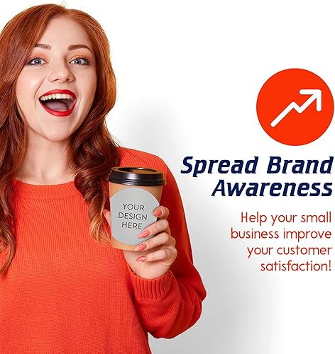 Vista 1066 de DayStar Custom Signs & Design - 100 adhesivos de vinilo personalizables, con texto, imagen, diseño y logotipo; adhesivos para logotipo de embalaje