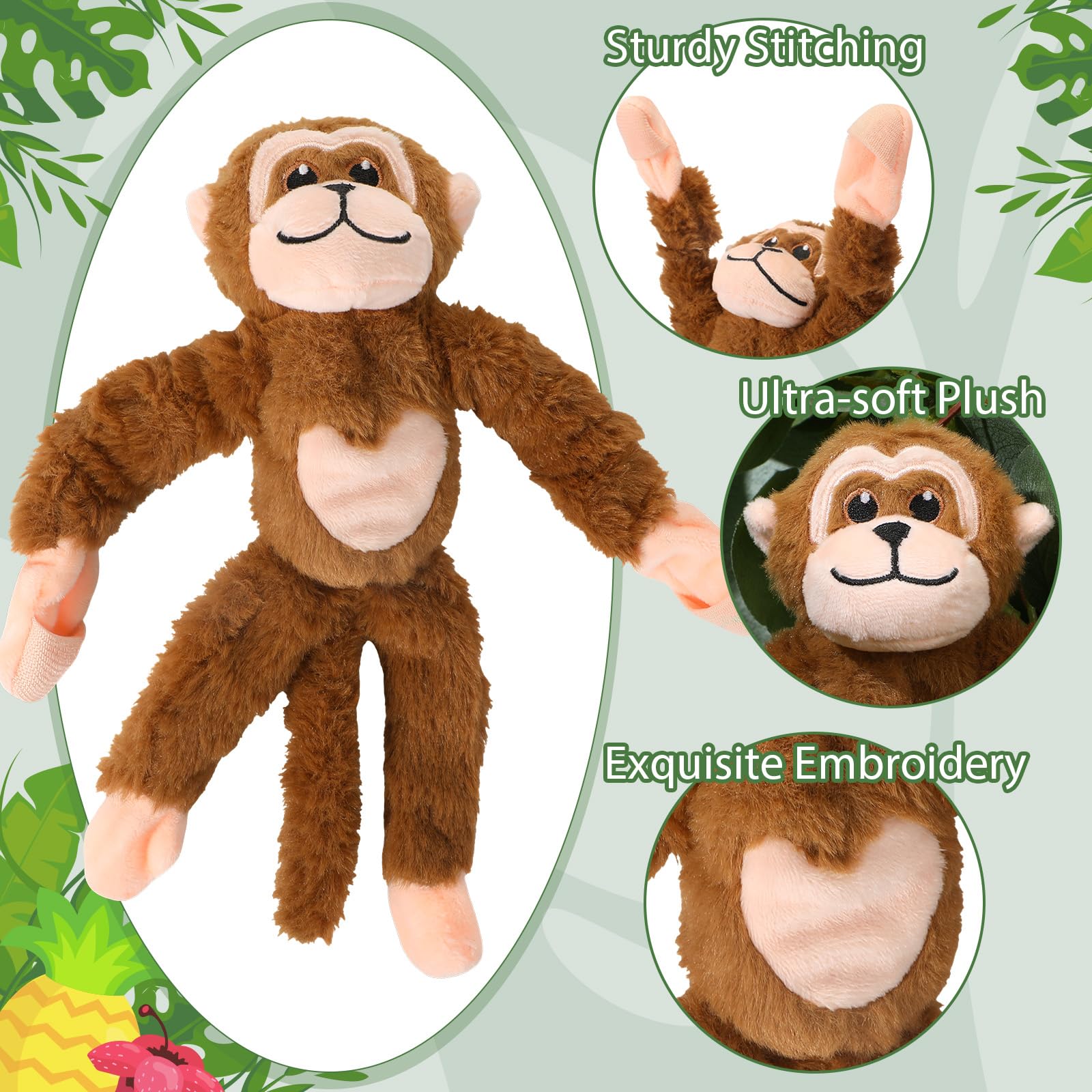 Geuxe Flingshot Flying Monkey Toy - Brown Stuffed Flying Monkey, Launchable Plush Toy - View #2