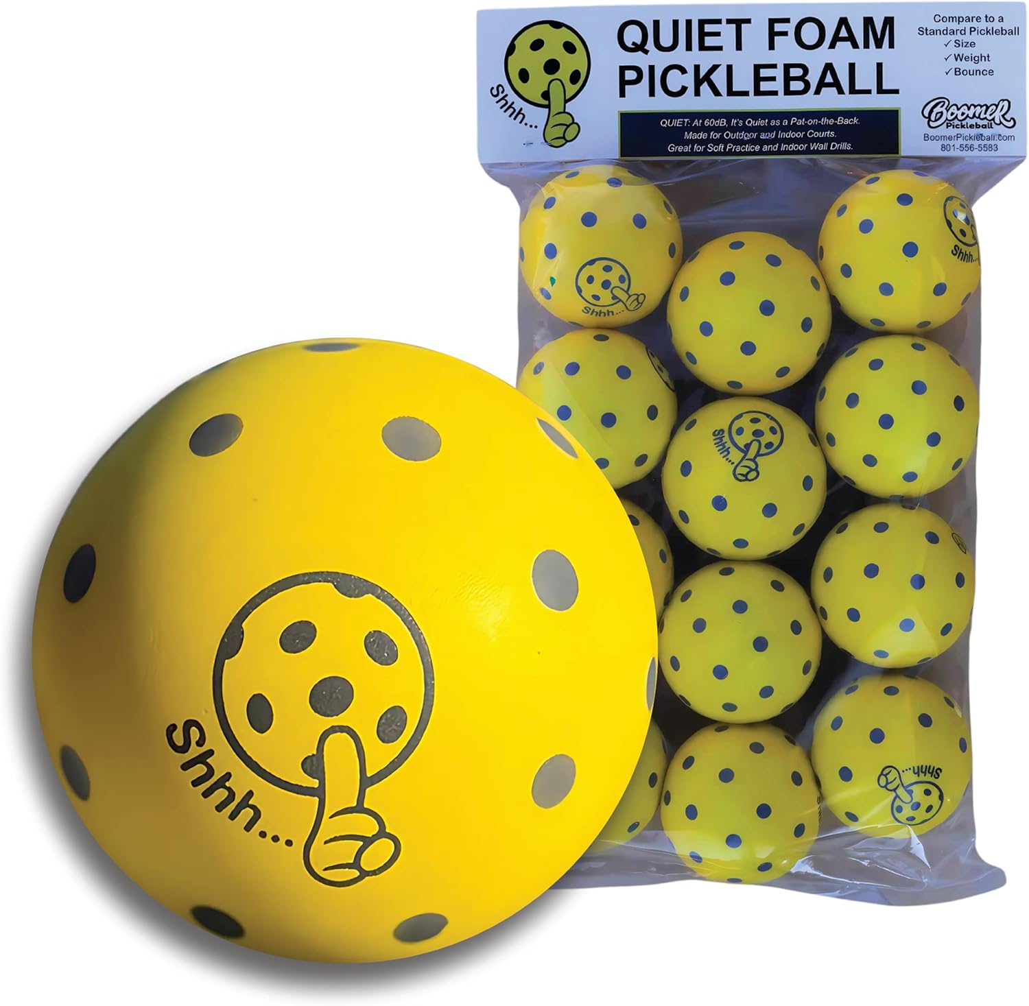 Quiet Foam Pickleballs | Great for HOA’s | Quiet Play in Noise-Sensitive Areas | Safe for Practicing Wall-Drills in Your Home or Office | Durable and Long Lasting | 100s of Smiles in Every Ball