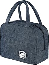 Insulated Lunch Bag Office 6L Small Lunch Basket Waterproof Insulated Mini Lunch Bag for Student Office Picnic (Tibetan Cyan)