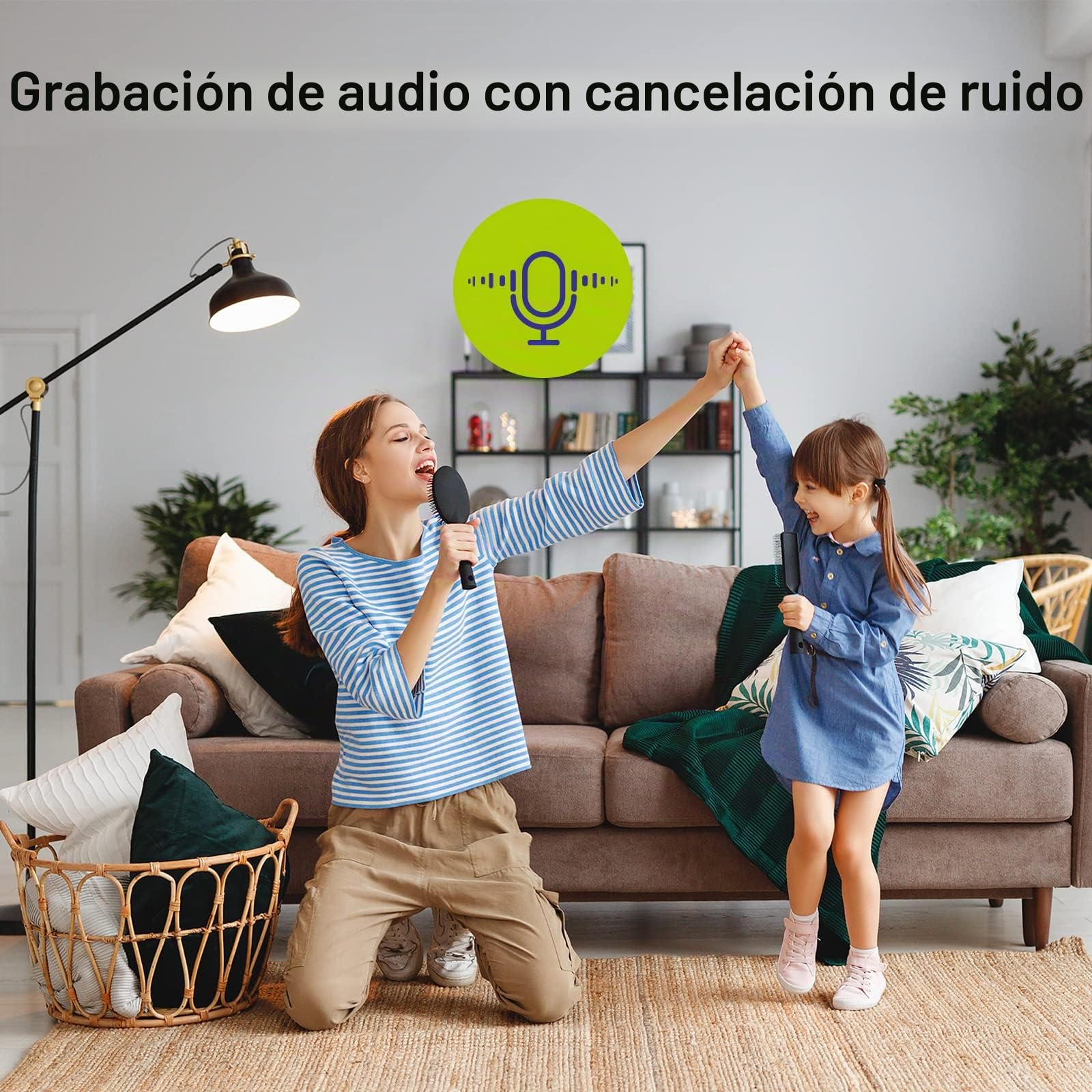 SANNCE 3MP Camara Vigilancia Exterior WiFi con Detección de Personas/Vehículos/Mascota, visión Nocturna por Infrarrojos, IP66 Resistente a la Intemperie (2 cámaras)