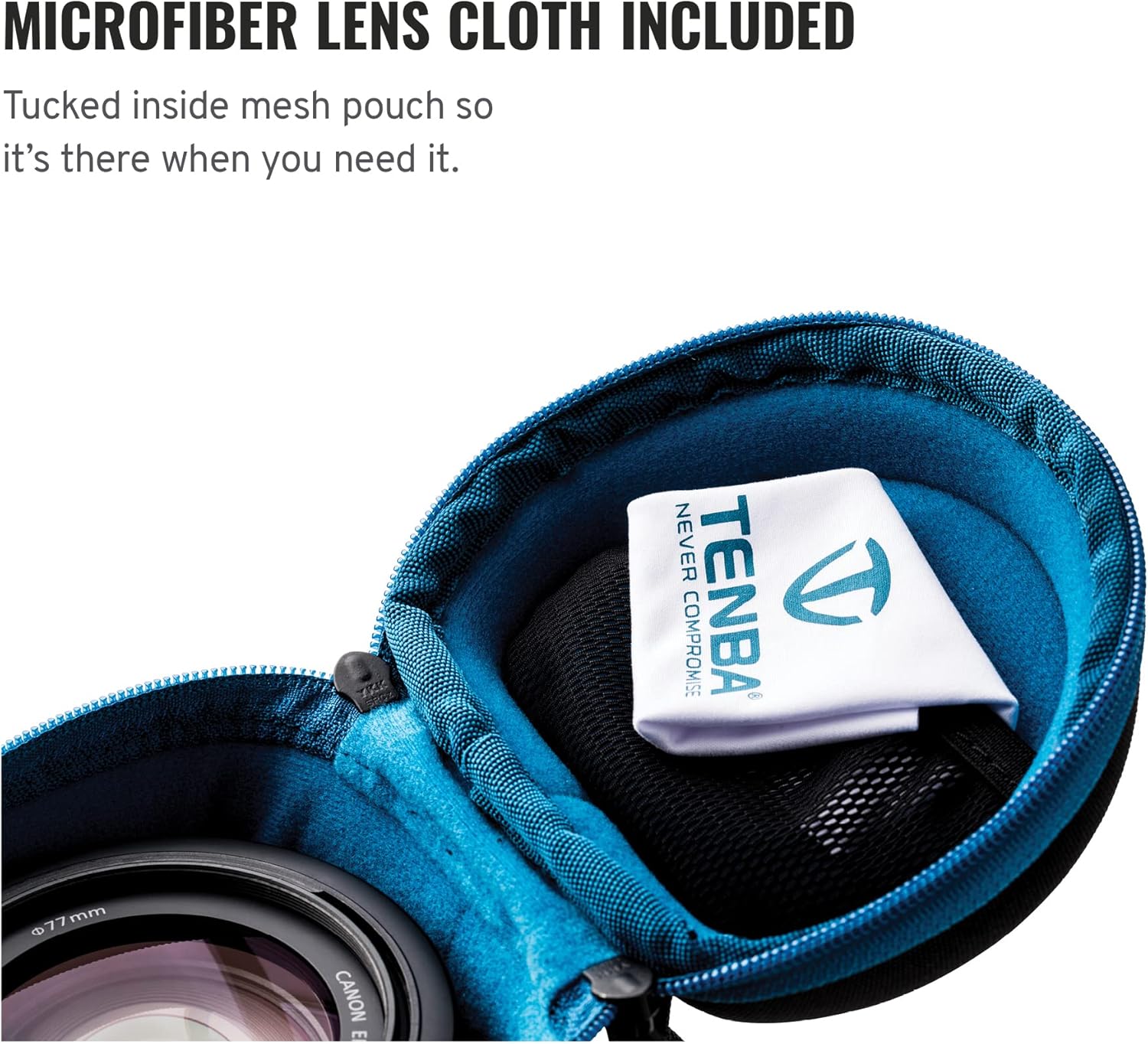 Tenba Tools Lens Capsule for DSLR and Mirrorless Lenses 6x4.5 in. (15x11 cm) – Black (636-358)