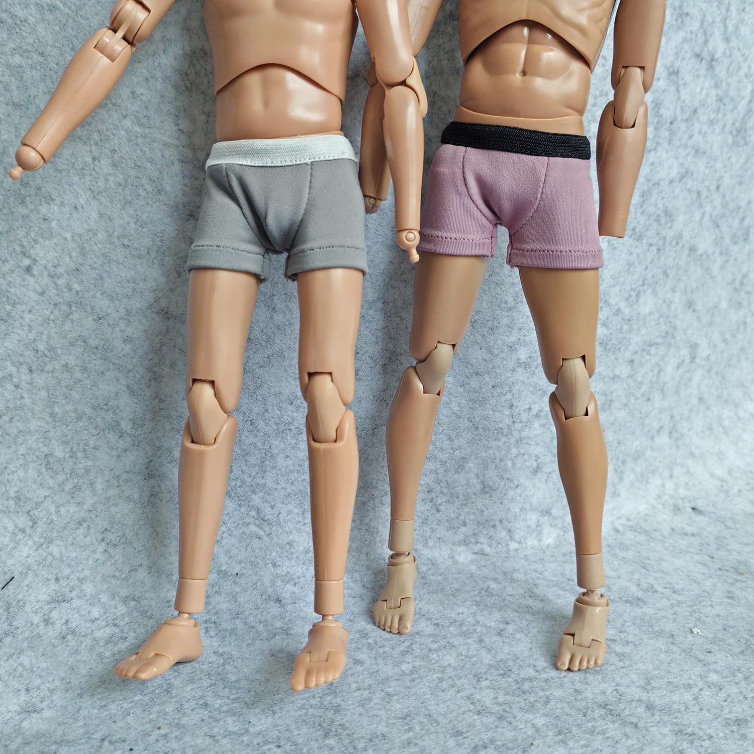 SSbeauty M 2X 1/6 Custom Scale Man Underwear for 12" Male Action Figure Doll Clothes Toy (Gray+Purple)