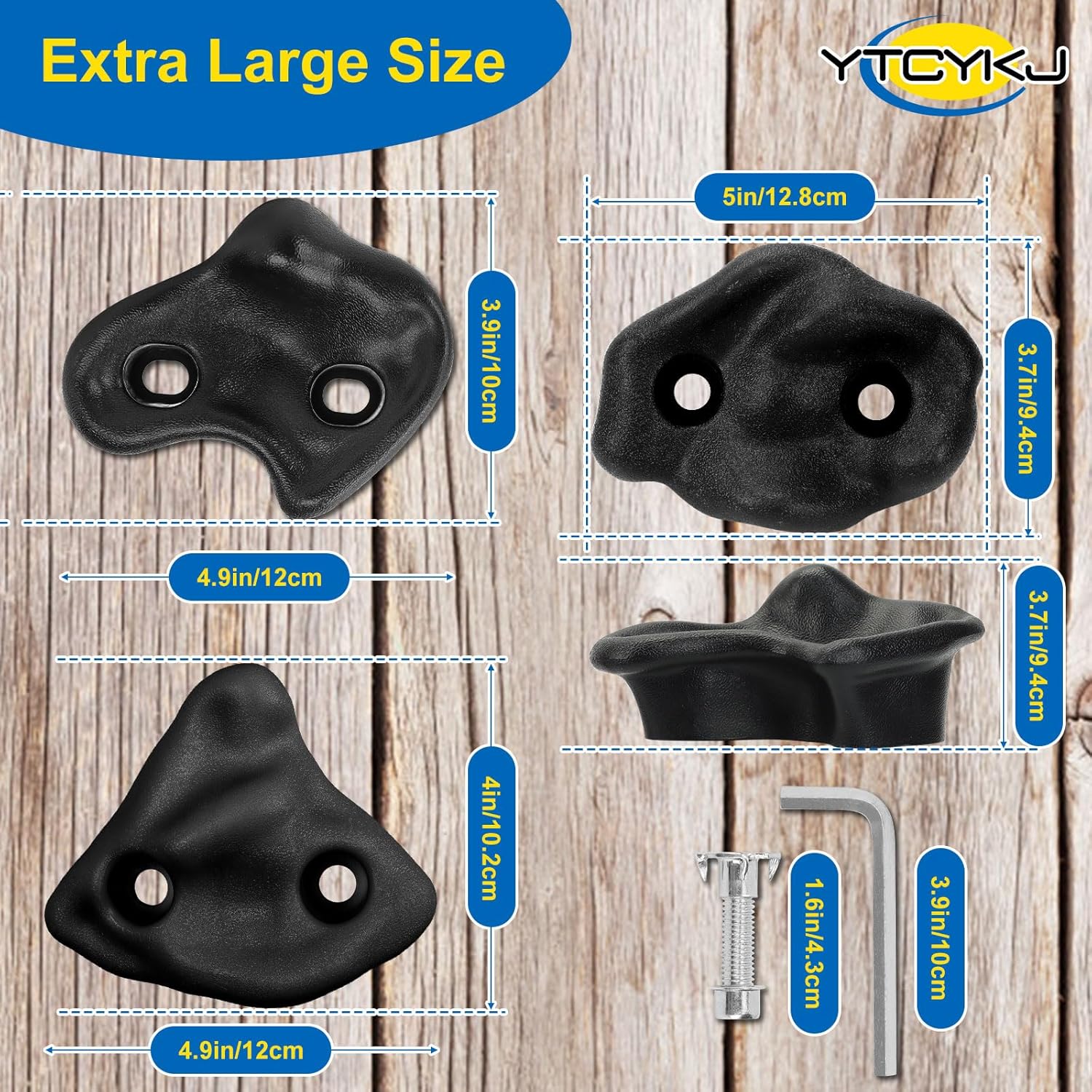 10PCS Rock Climbing Holds for Kids Climber,𝗘𝘅𝘁𝗿𝗮 𝗟𝗮𝗿𝗴𝗲 Adult Rock Climbing Stones with Mounting Hardware for Indoor Outdoor Rock Climbing Wall,Perfect for Family Fun & Exercise