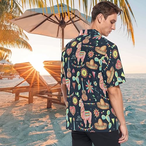 Miniatura 3 de visesunny Camisa de manga corta con botones y estampado hawaiano de temporada para hombre, ropa de playa, unisex, S-XXXL