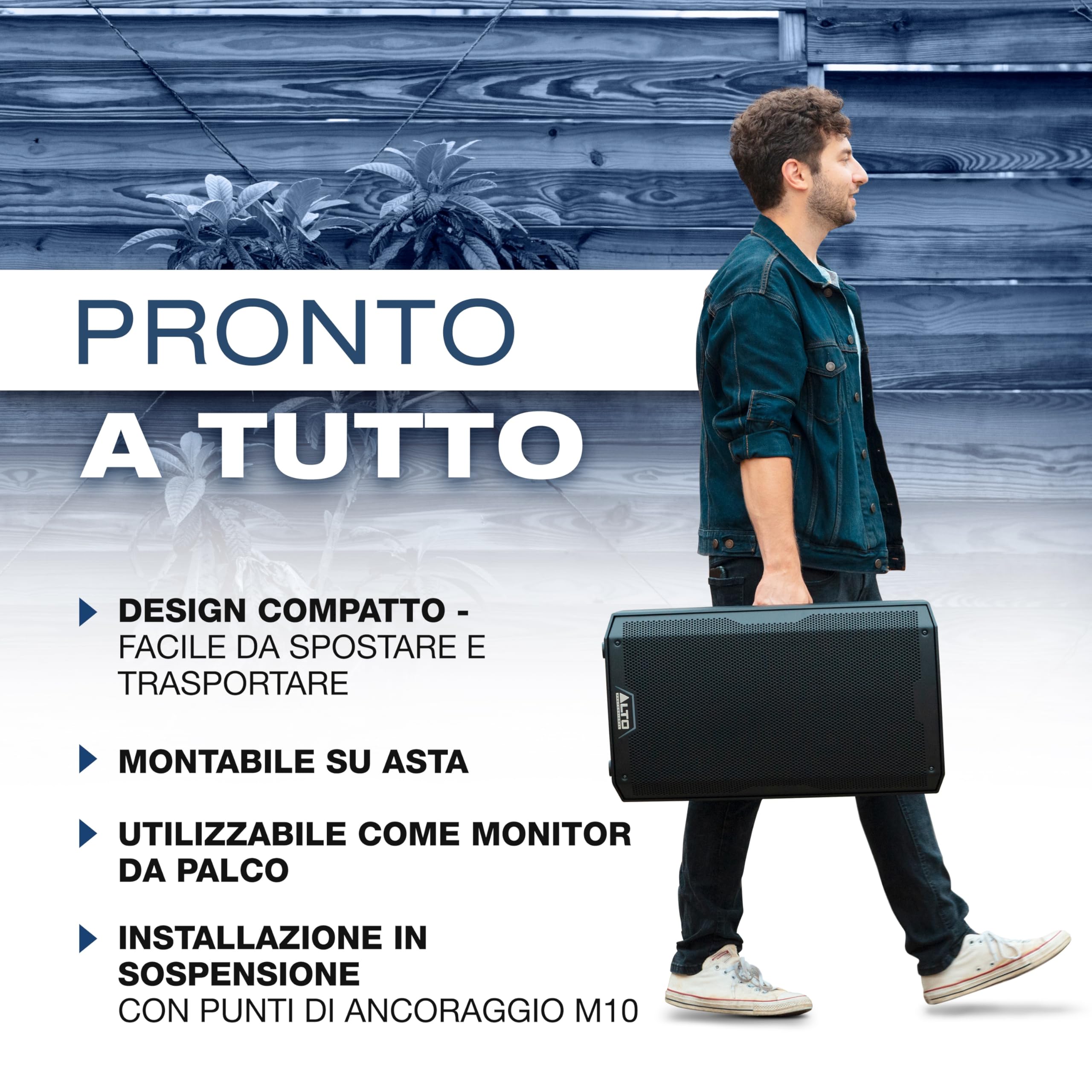 ALTO TS412 Cassa Amplificata Attiva da 12" e 2500W, Potente con Bluetooth, Mixer a 3 Canali, Connessione tra Altoparlanti Wireless, DSP e App