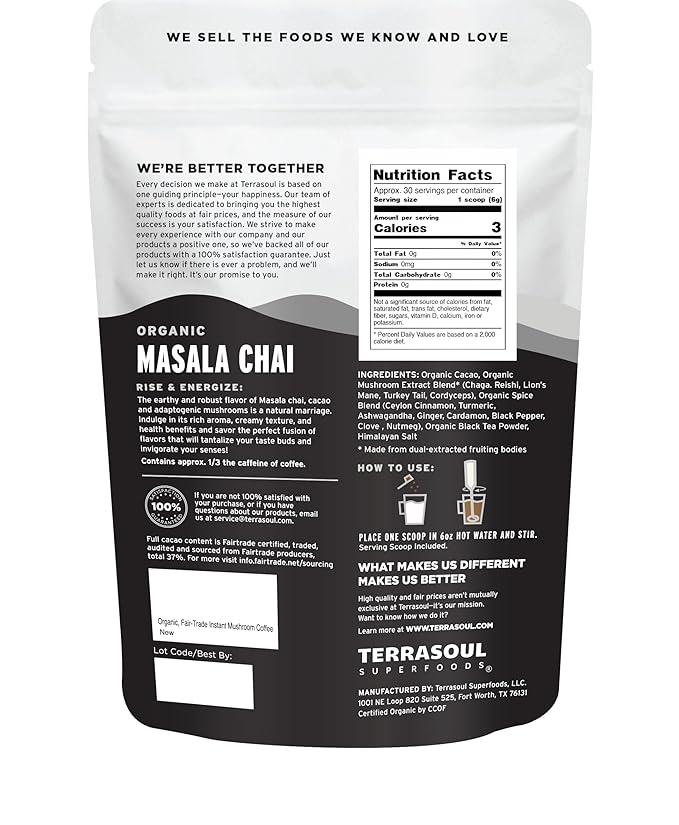Té Masala Chai Instantáneo Orgánico 180g miniatura 6