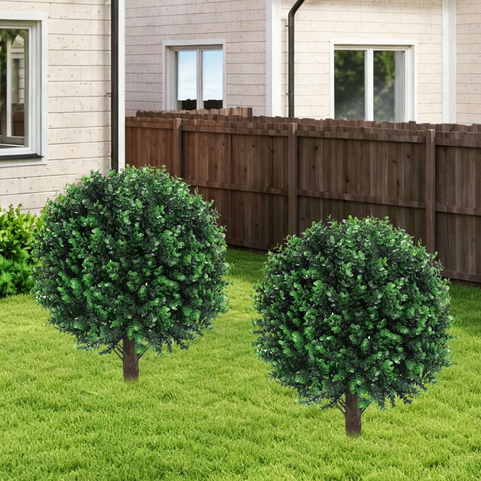 Grewyear Artificial Boxwood Topiary Ball Set of 2