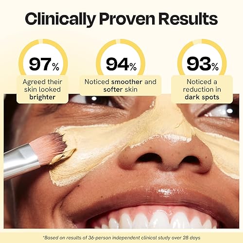 Miniatura 3 de Gleamin Mascarilla y cepillo de arcilla de vitamina C de cúrcuma mascarilla facial de arcilla con aloe tratamiento vegano y cepillo ayuda a mejorar