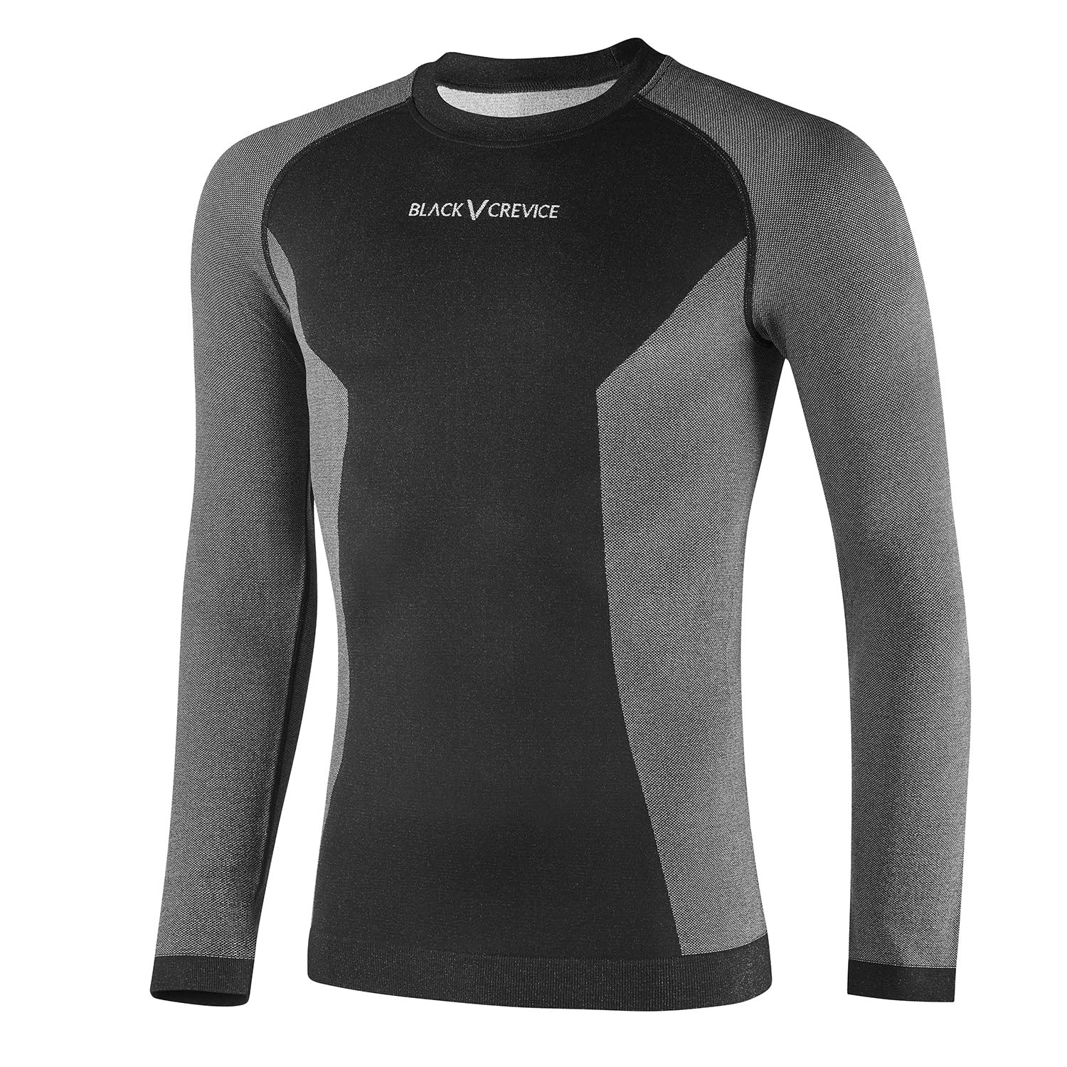 Black Crevice Herren-Funktionsunterwäsche-Set I Thermo-Langarmshirt & 3/4 Hose I Warme Herren-Skiunterwäsche I Winter Thermowäsche