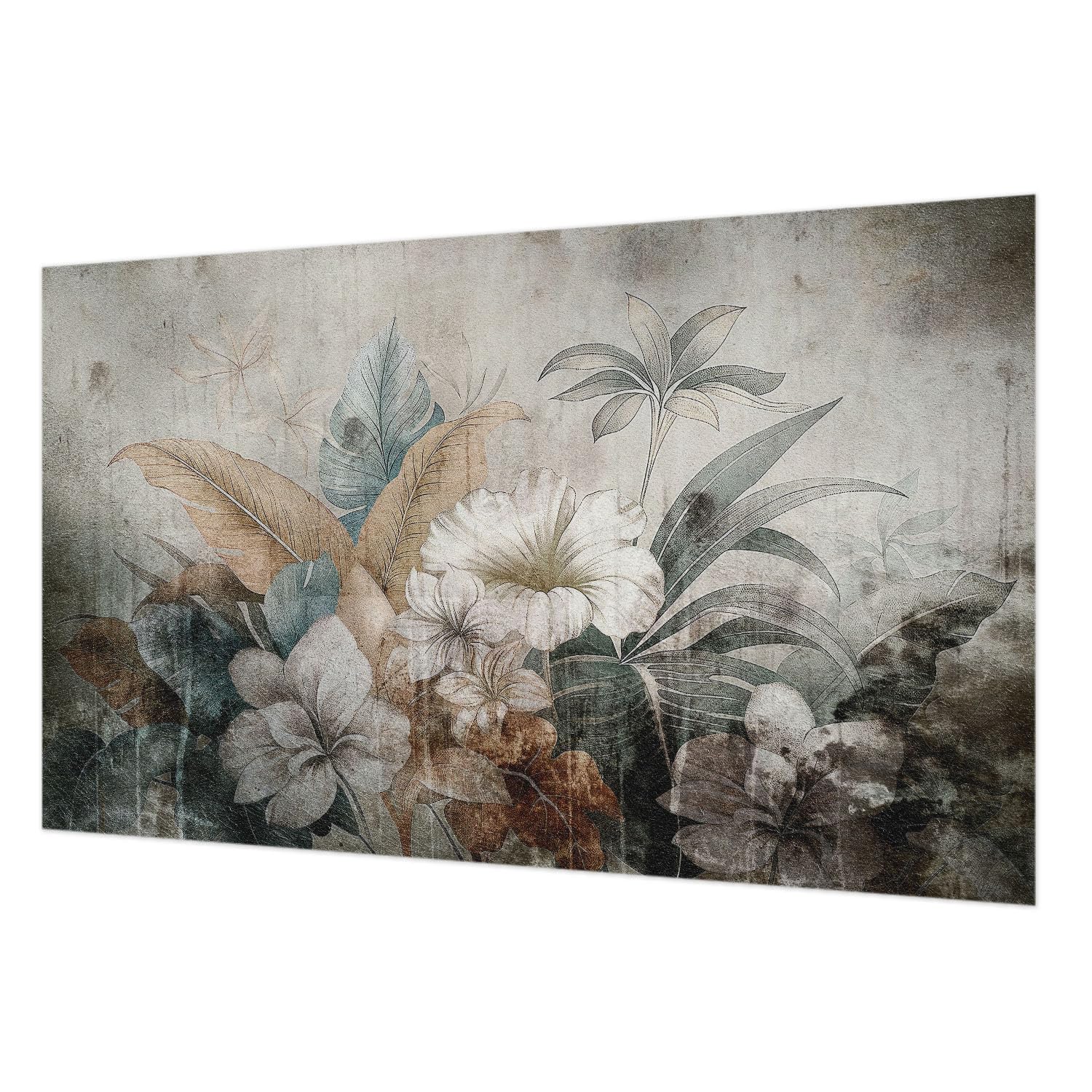 Revêtement mural intissé impression haute qualité décor panoramique fleurs 416x254 cm