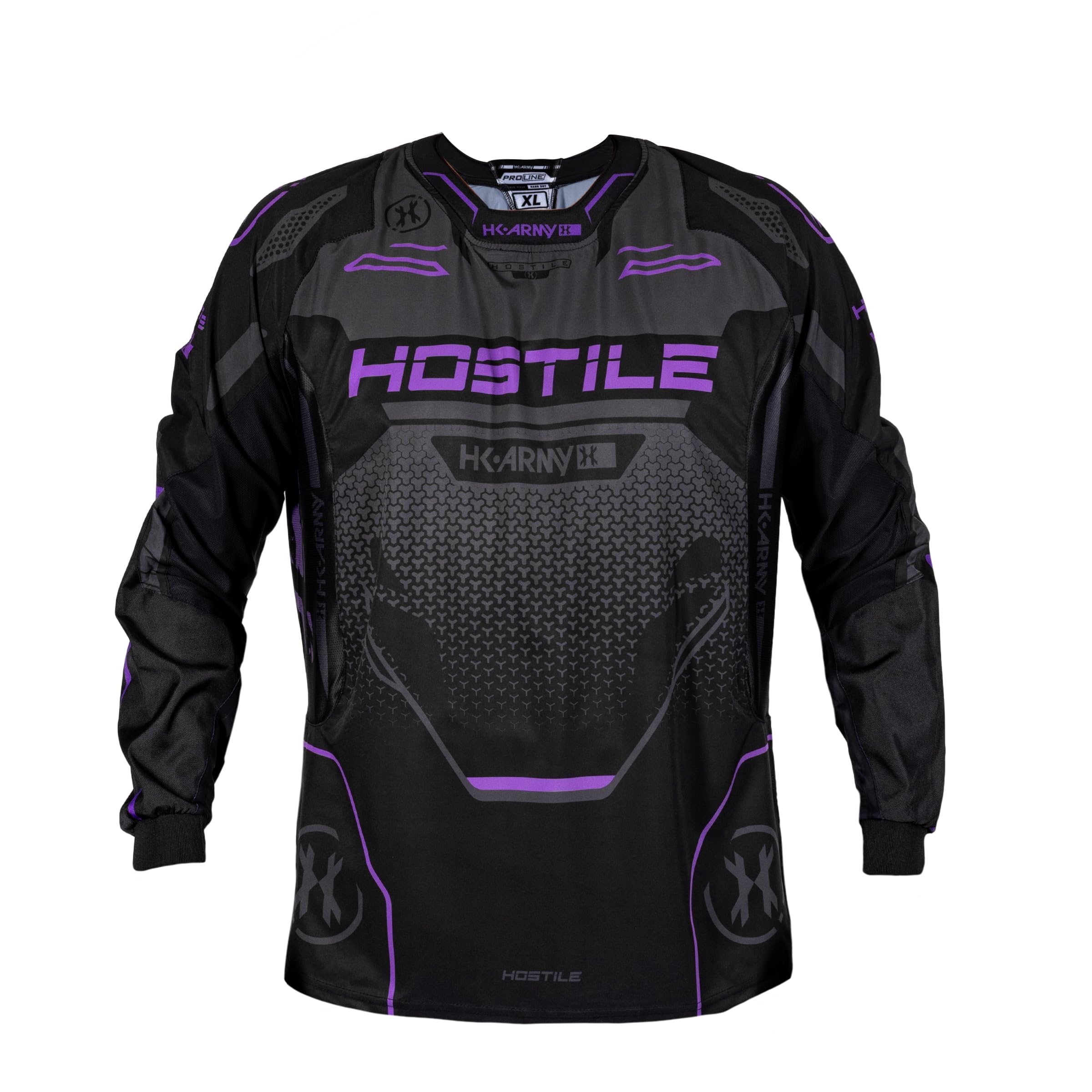 HK Army Proline Paintball Jersey for Men - Padded Paintball Shirt, Purple, Medium