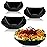 PLASTICPRO Disposable Square Serving Bowls, Party Snack or Salad Bowl, Plastic Black Pack of 4 128 OUNCE, Black