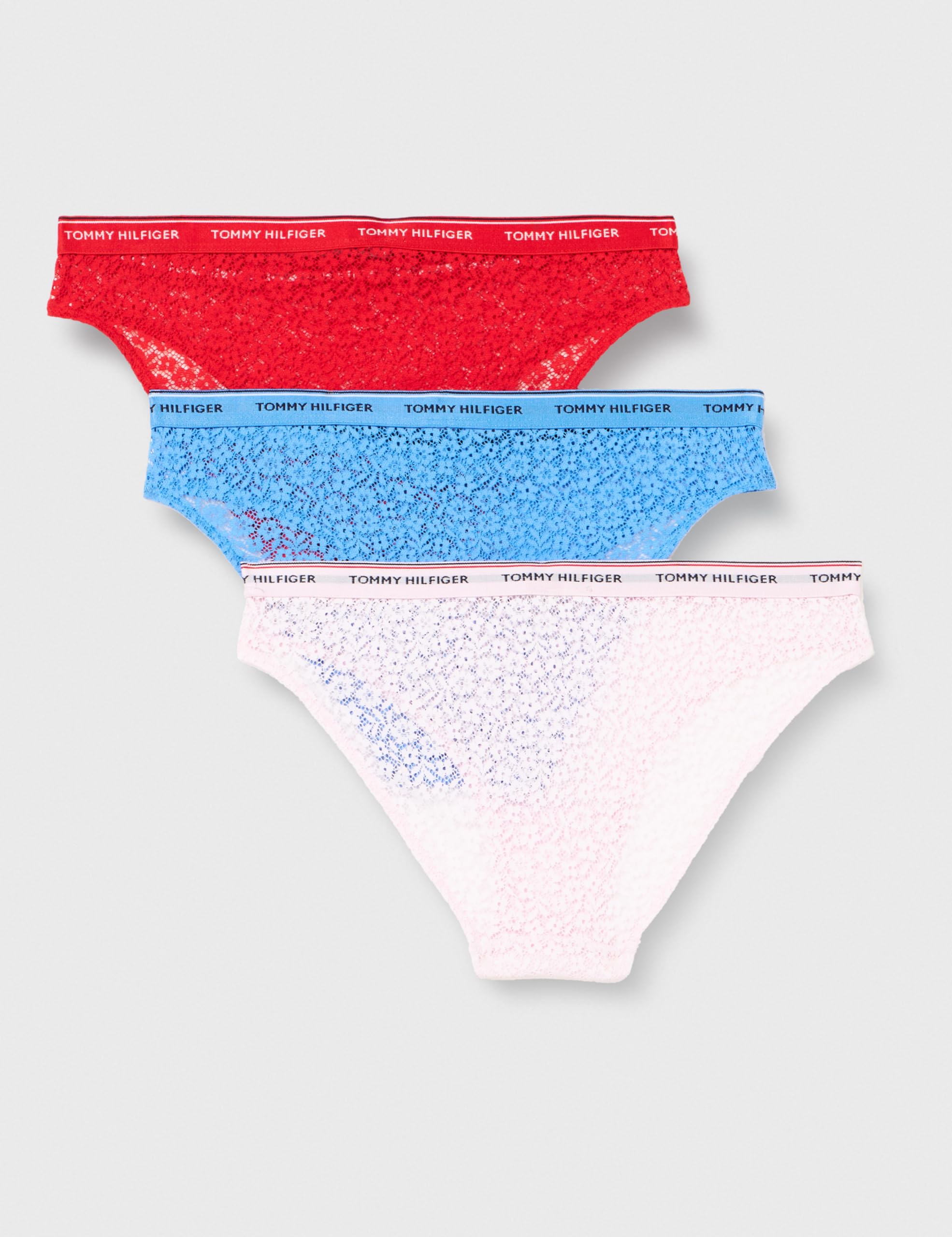 Tommy Hilfiger Braguitas tipo bikini Mujer Pack de 3 con encaje