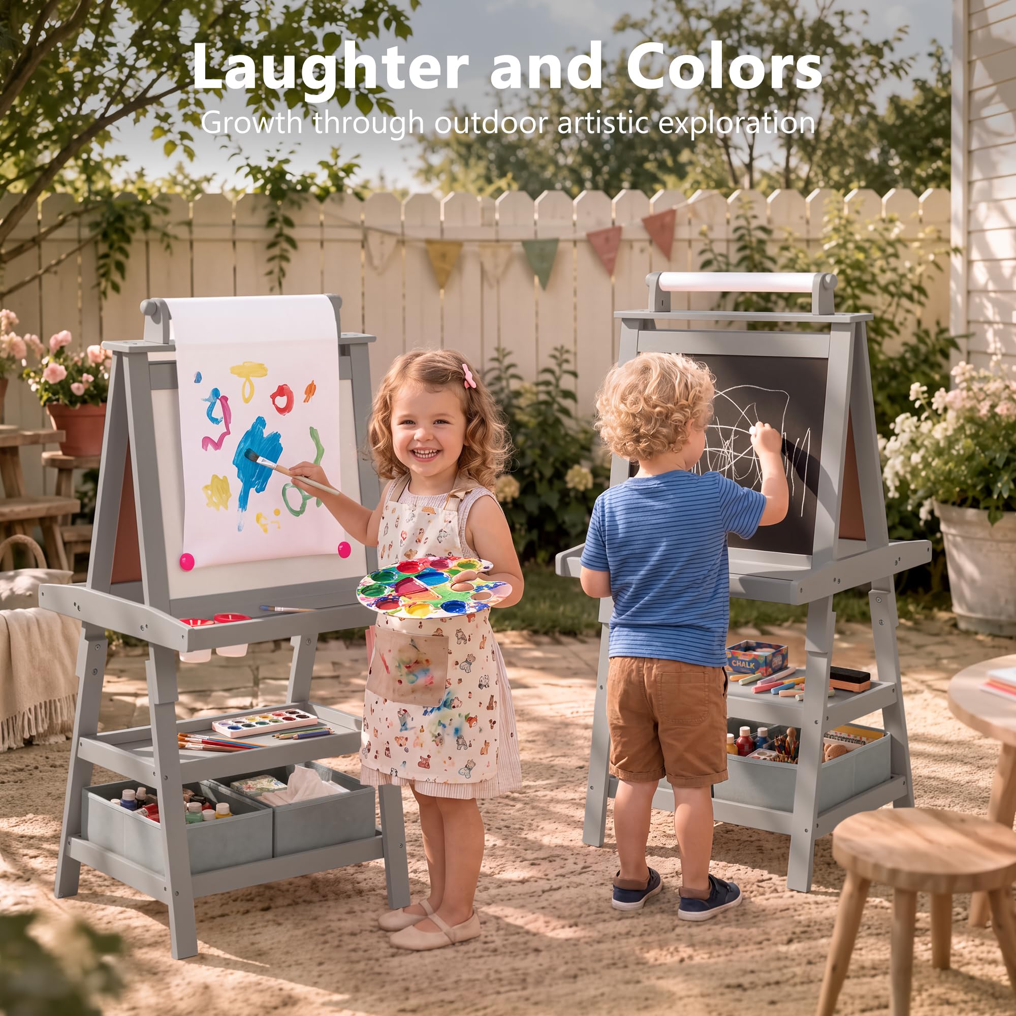 Amazon.com: Kinder King 3 in 1 Kids Art Easel w/Paper Roller