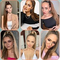 Cybelleza Csatos Lófarok Póthaj - 60 cm Egyenes Hajhosszabbítás Natúr Szőke, 125g, Hajdúsító Copf Nőknek, Hipoallergén 7