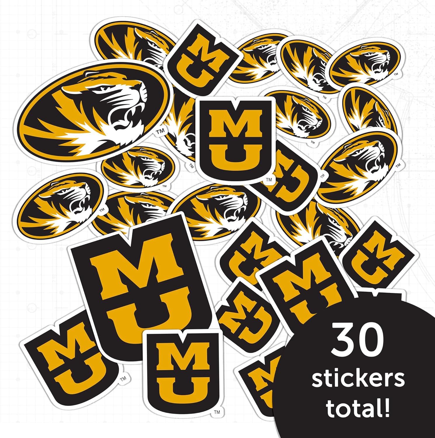 Desert Cactus University of Missouri Sticker Tigers Mizzou Vinyl Decals Laptop Water Bottle Car Scrapbook Sheet T1 (Type 1-1) - Image 5
