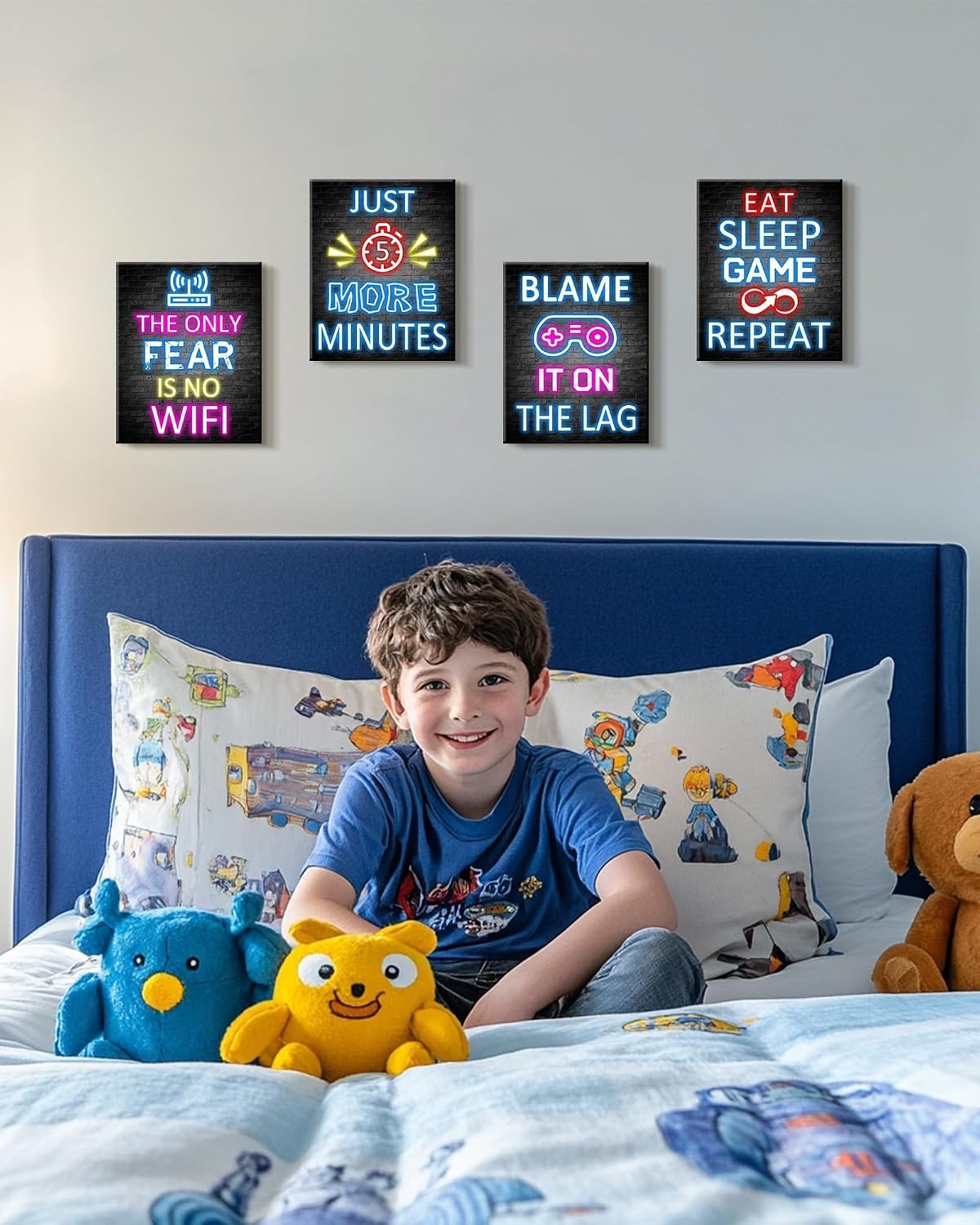 KUVIOKE Video Gamer Room Neon Decor Set of 4, 8x10in image 2