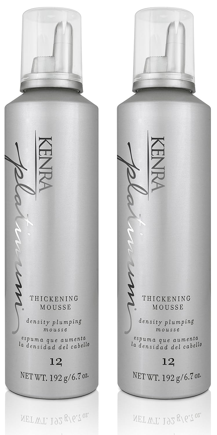 Platinum Thickening Mousse 12 | Volumizing Styler | Adds Fullness & Body | Humidity Protection Up To 48 hours | Density Plumping up tp 150% | Thermal Protection | All Hair Types