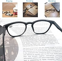 Vista 6 de Reading Glasses Women Men Stylish Readers 1.0 Lightweight Reading Cheaters Glasses with Spring Hinges 3 Pack Black/Tortoiseshell/Clear