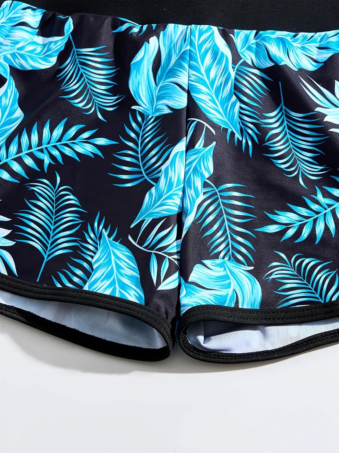 Big Girls UPF 50+ 2 Pieces Rash Guard Sets Floral Swim Shirts with Shorts Sporty Swimwear