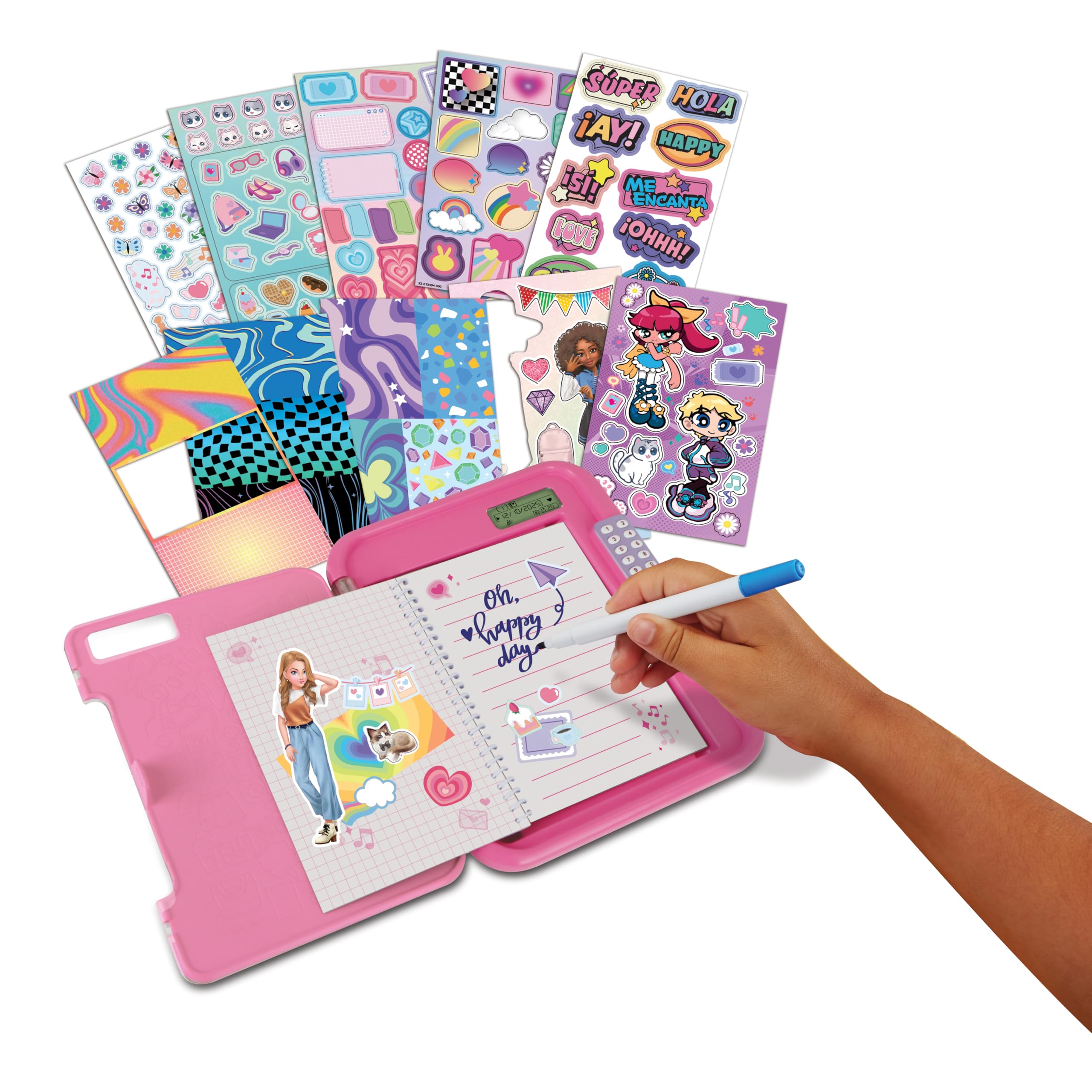 VTech - KidiSecrets 365 Mi Diario de audios Secretos, Guarda 365 Notas de Voz, Código Secreto, Personalizable, Incluye Cuaderno y rotulador, Regalo niños +5 año, Versión ESP