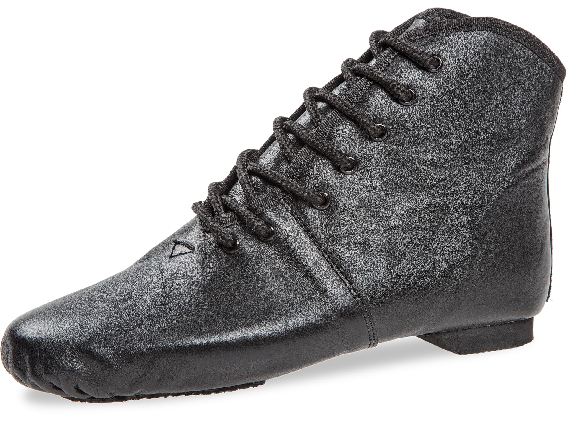 Gardestiefel in schwarz Leder mit geteilter Gummisohle Turniertauglicher Garde-, Show- & Jazztanzstiefel