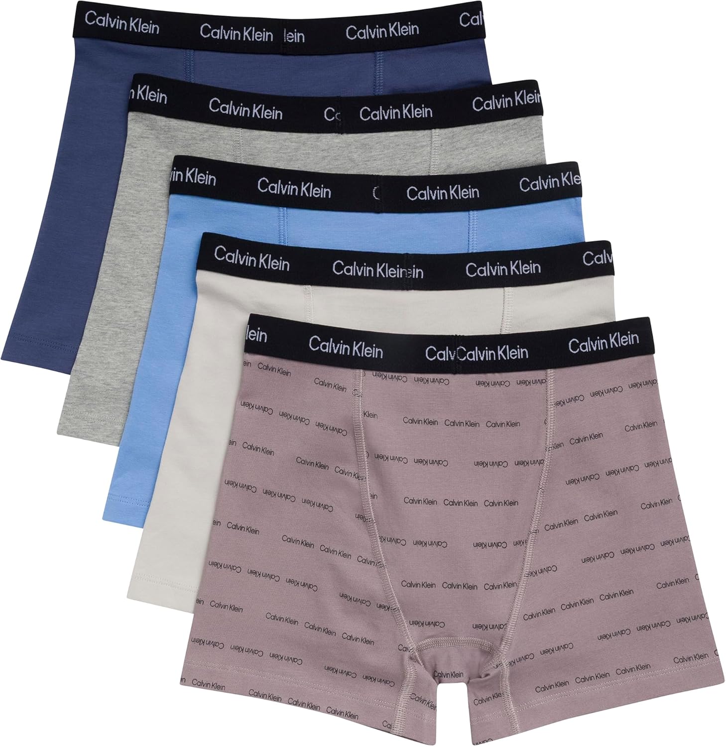 Calvin Klein Kids Boys' Modern Cotton Boxer Brief Underwear 5-Pack