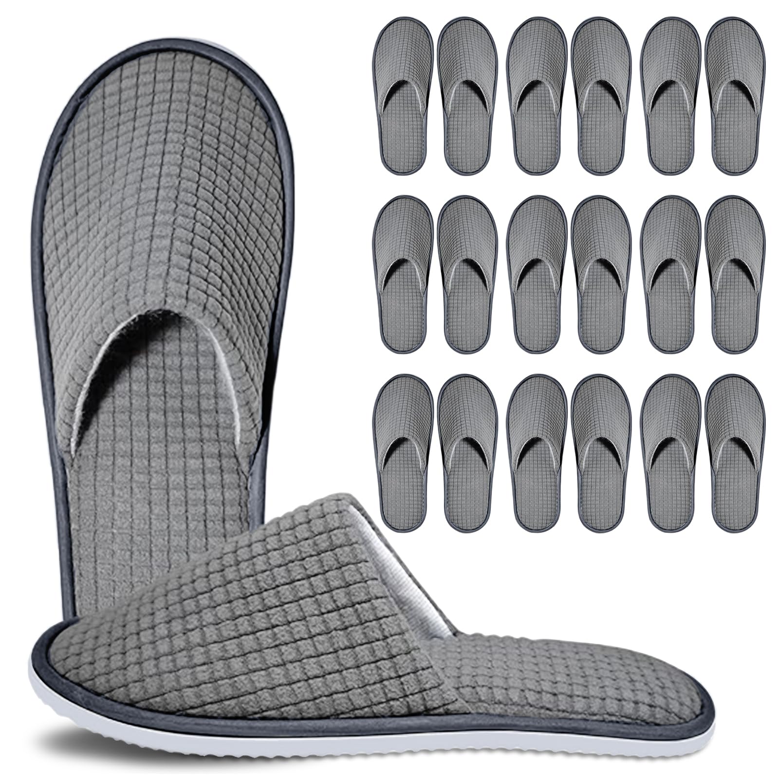 Pantoufles Jetables pour Hôtels, Taille Générale, Chausson Hotel Jetable, Lavables, Slippers Invités en Vrac pour Femmes et Hommes pour Hôtels Maison Spa Voyage