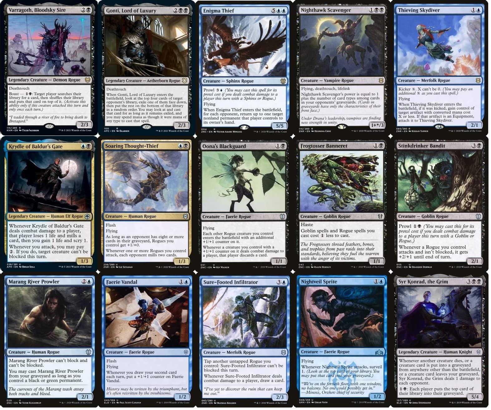 Amazon.com: Elite Rogue Commander Deck - Anowon - Dimir - Black Blue - EDH  - 100 Card - Custom Magic The Gathering Deck